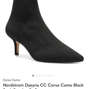 Corso Como Black Textured Heeled Boots